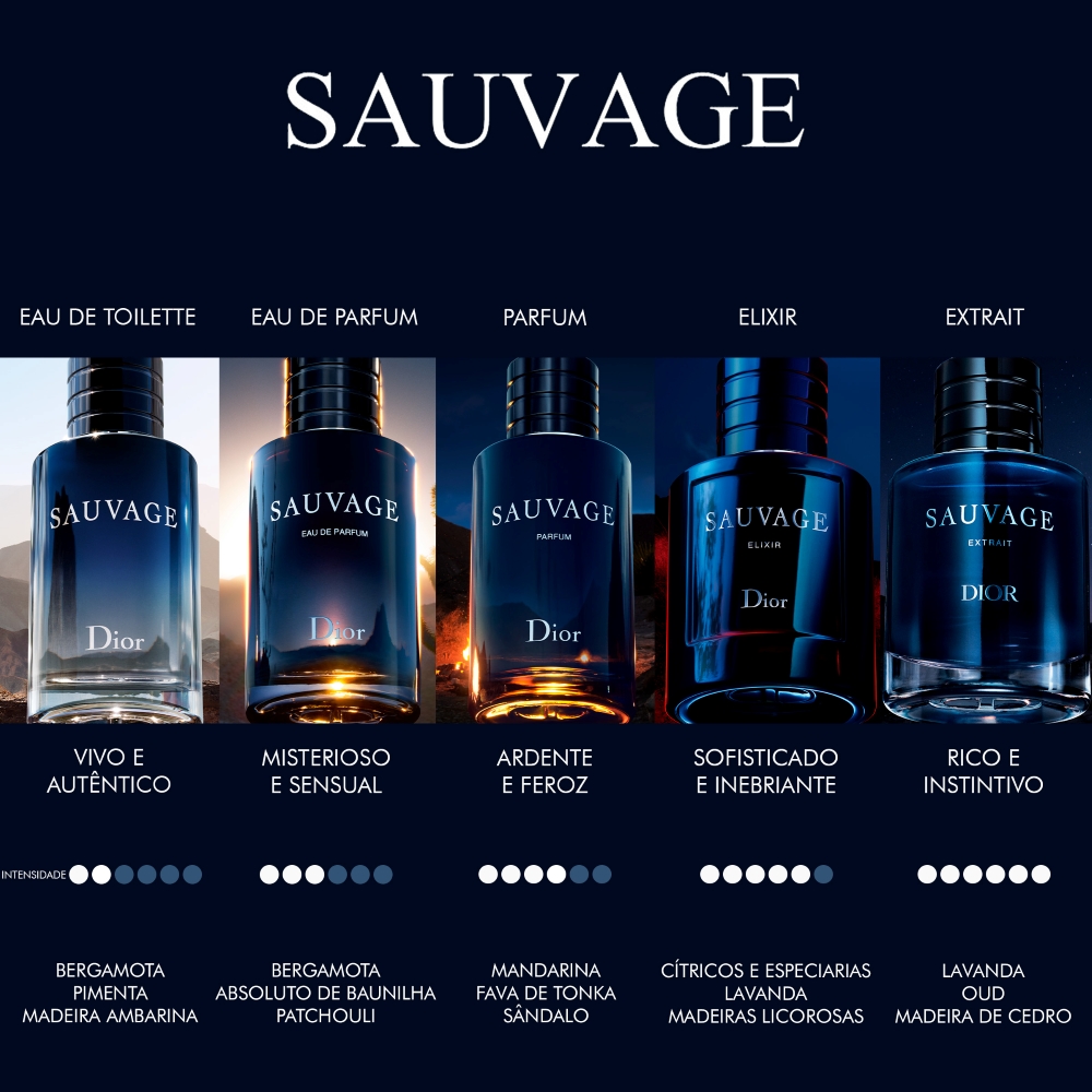 Sauvage Eau de Parfum  - Eau de parfum recarregável - Notas cítricas e abaunilhadas
