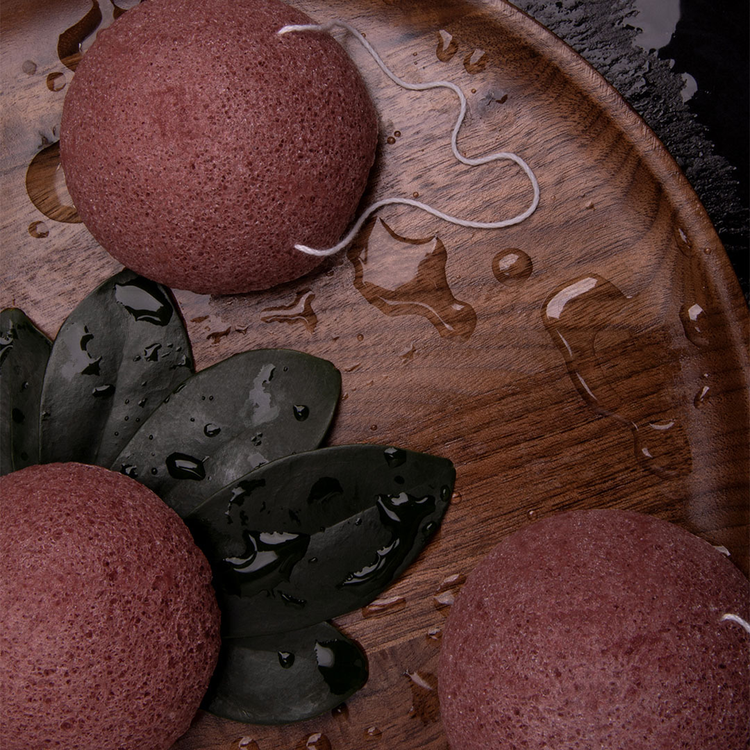 Konjac Schwamm - Set Red Clay