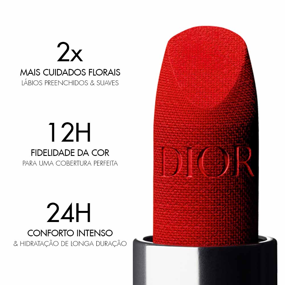 Rouge Dior Batom  - Conforto e longa duração