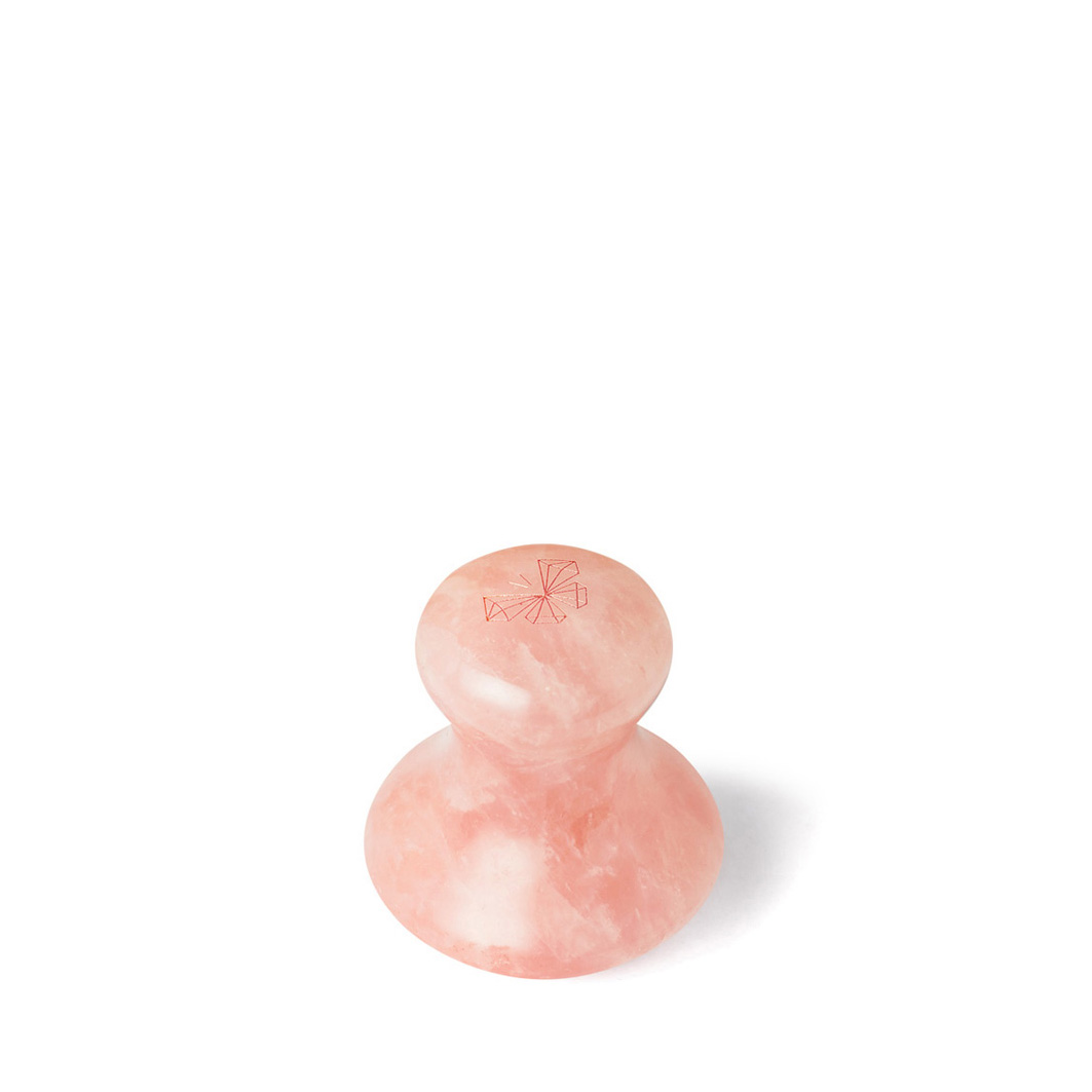 Mushroom Rose Quartz Gua Sha
