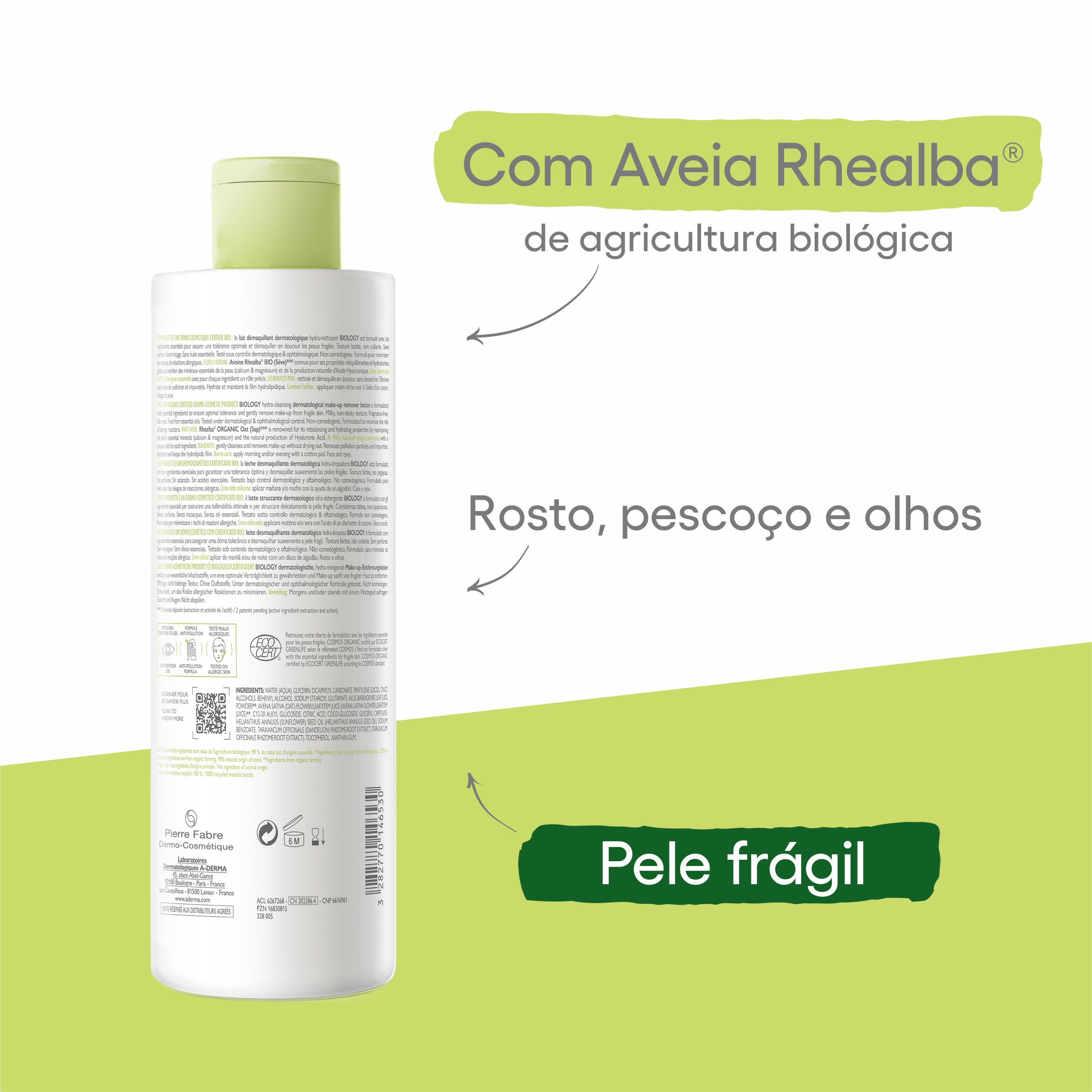 Biology Leite Desmaquilhante Dermatológico Hidra-Limpeza