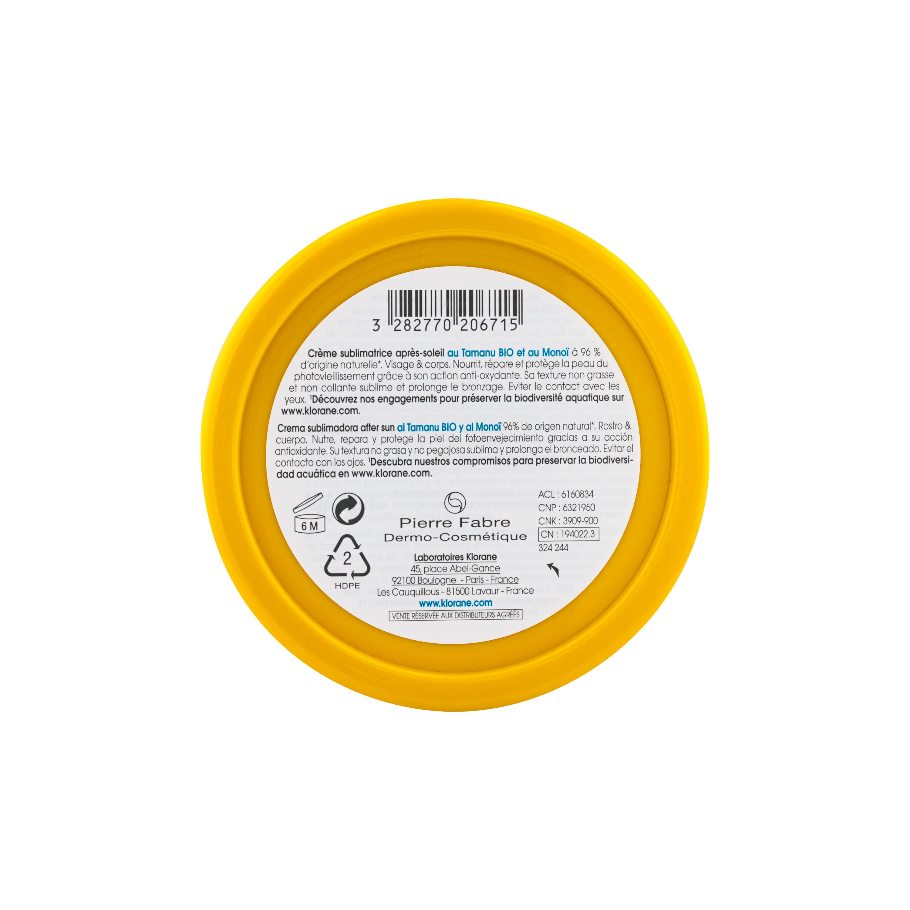 Creme Sublime Pós-Solar Com Tamanu Bio E Monoï