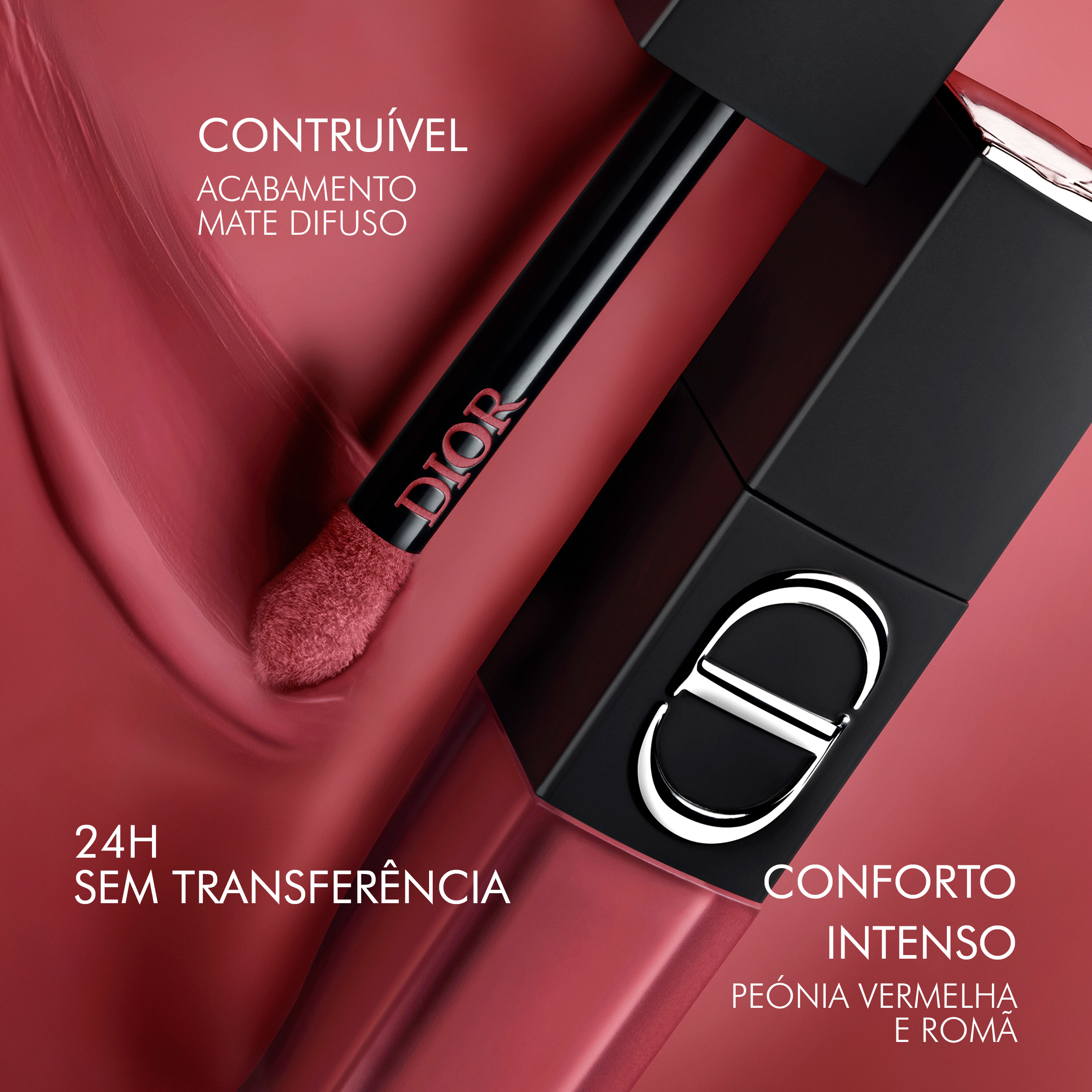 Rouge Dior On Stage Ink Blur Matte Batom líquido sem transferência - acabamento mate difuso
