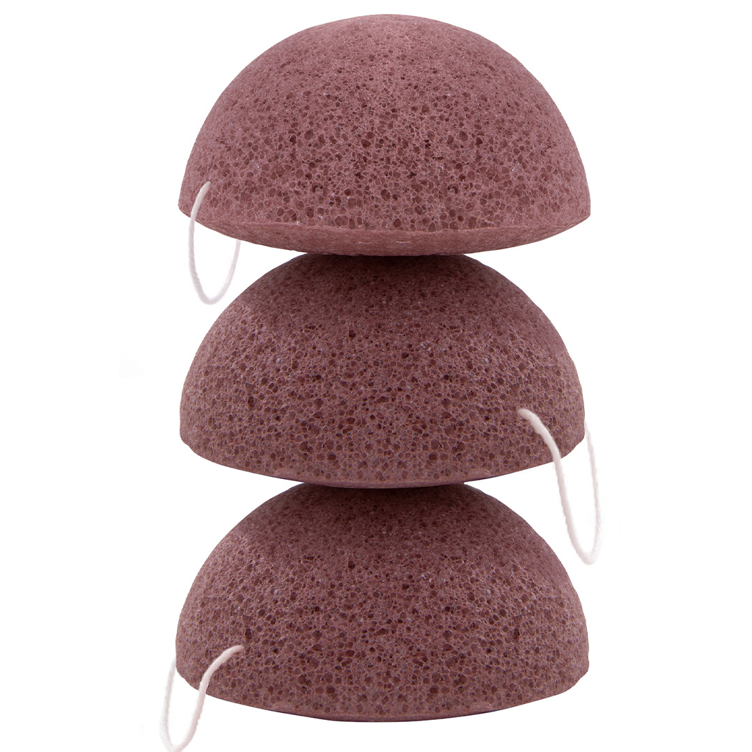 Konjac Schwamm - Set Red Clay