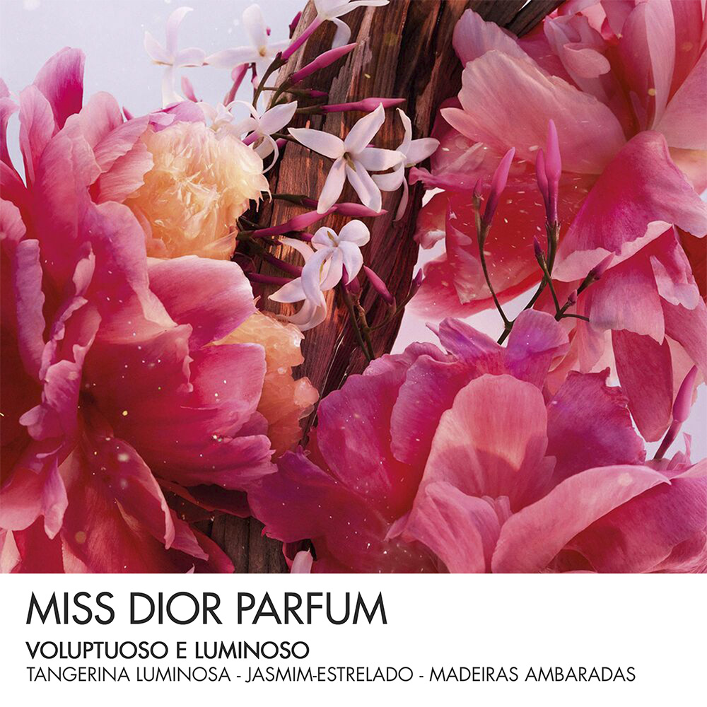 Miss Dior Parfum  - Notas florais, frutadas e amadeiradas intensas