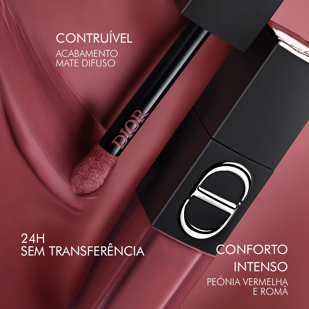 Rouge Dior On Stage Ink Blur Matte Batom líquido sem transferência - acabamento mate difuso