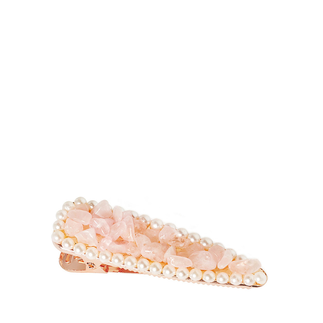 Rose Quartz Hair Clip
