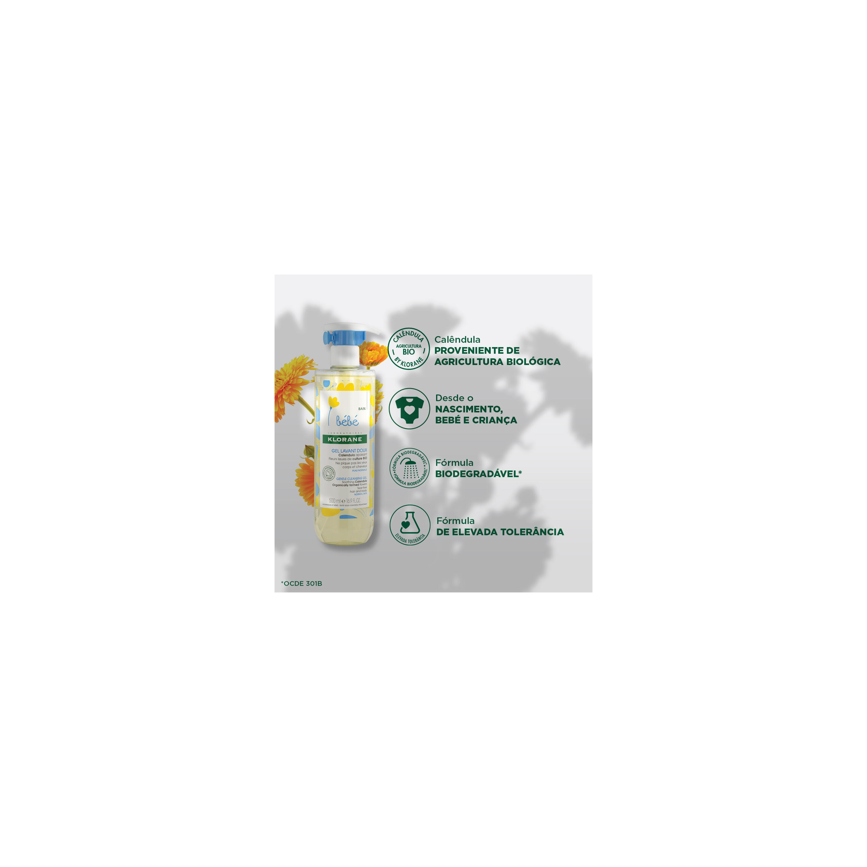 Bebé Gel De Limpeza Suave Com Calêndula