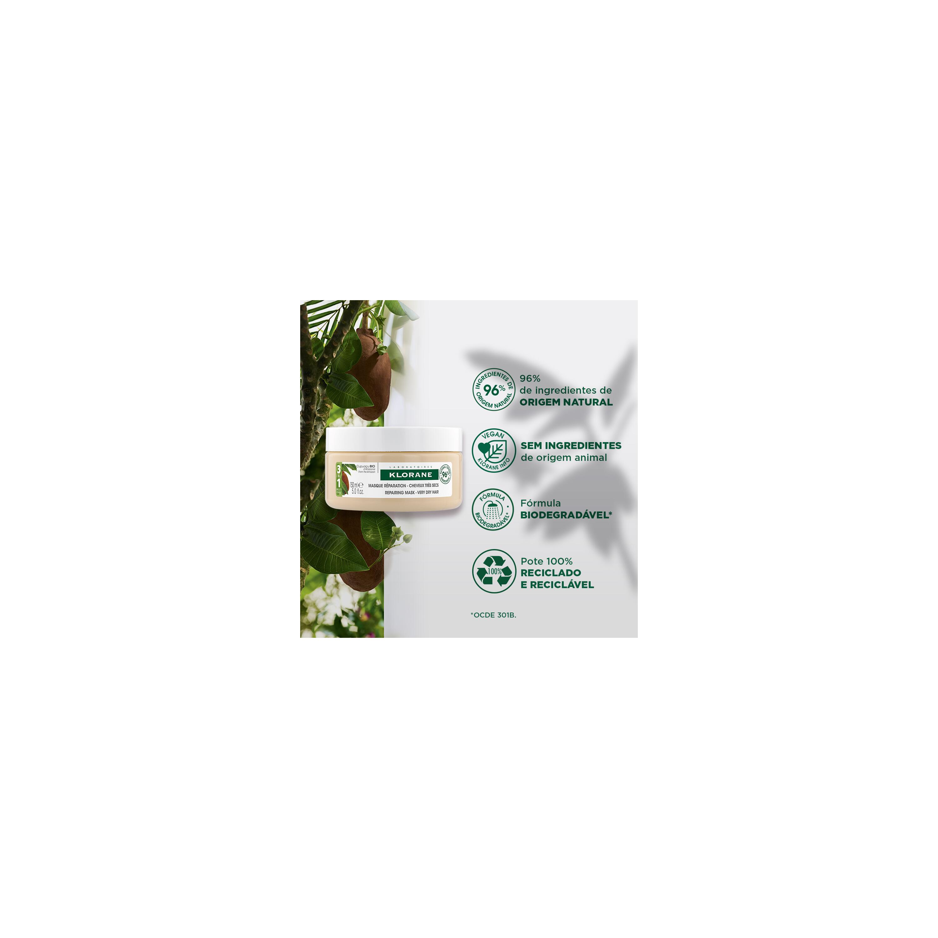 Máscara Reparação Com Cupuaçu Bio 3 Em 1