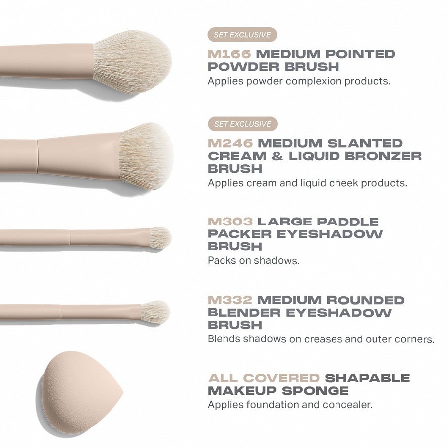 5-Piece Face & Eyes Oat Latte Set