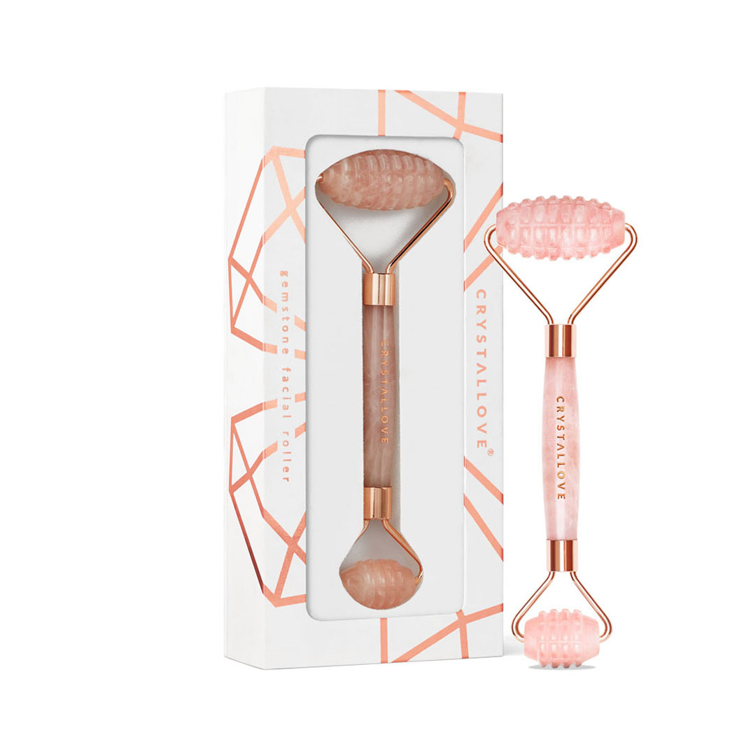 3D Rose Quartz Roller