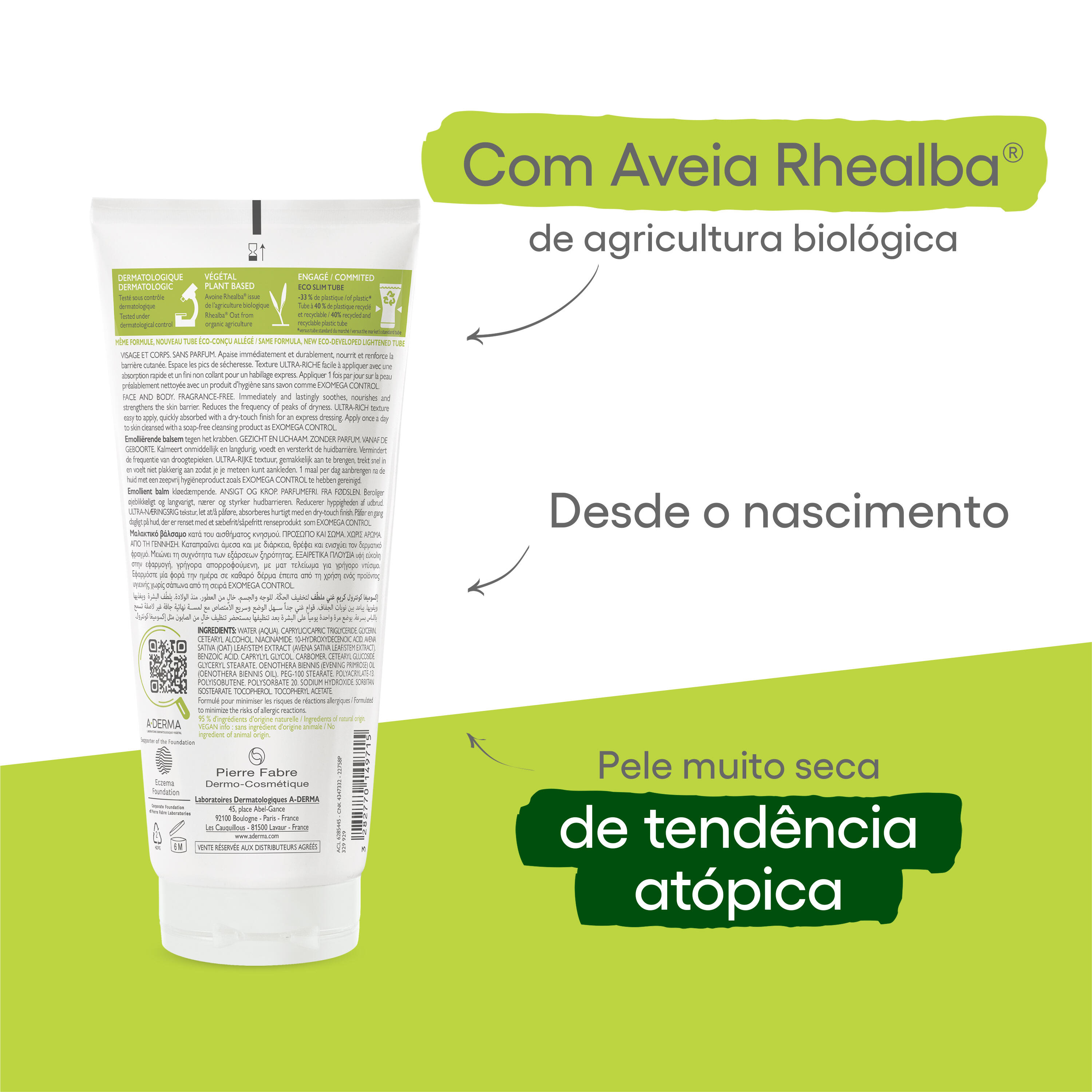 Exomega Control Bálsamo Emoliente Antiprurido