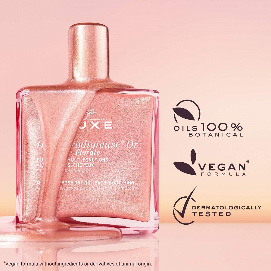 Prodigieux Huile Or Florale