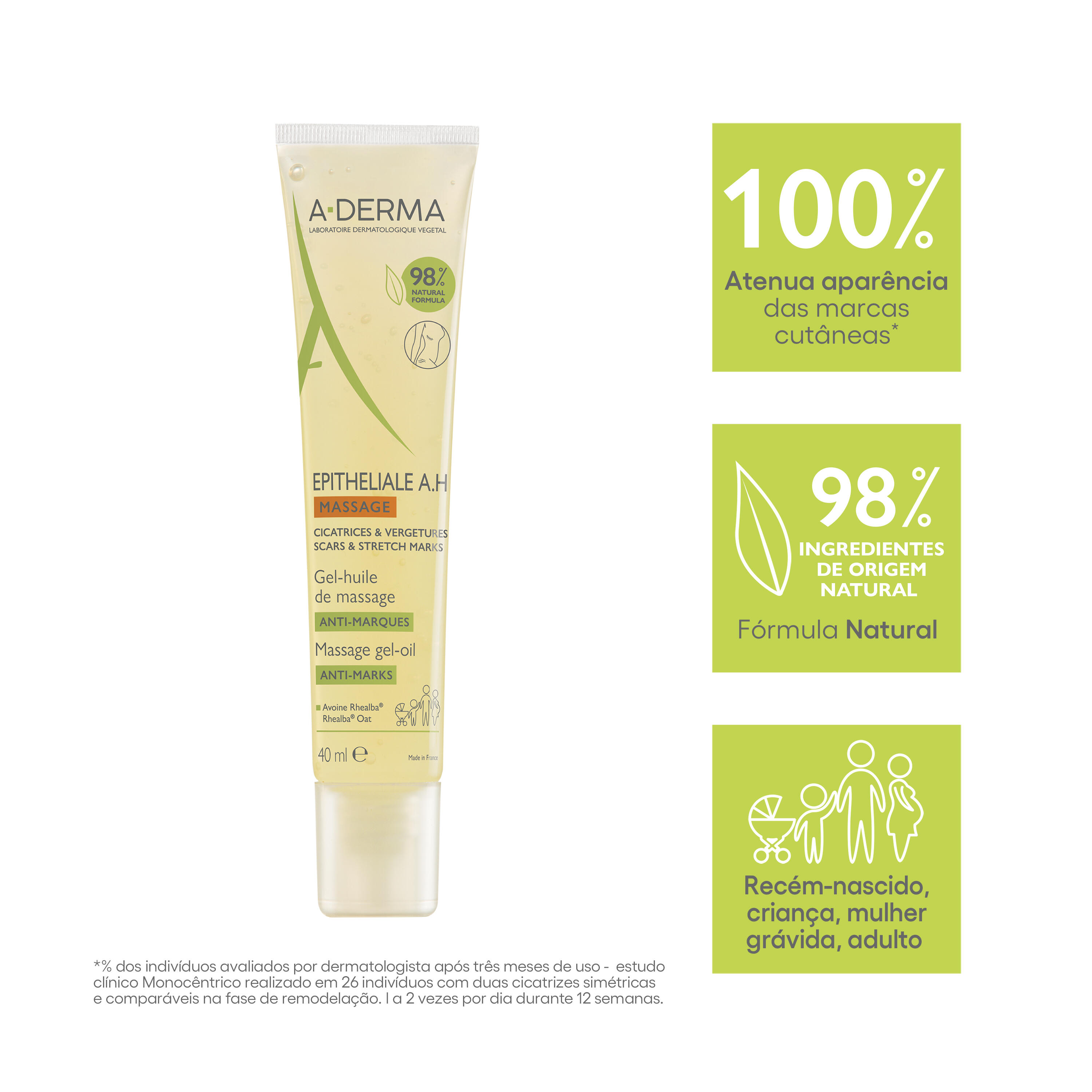 Epitheliale Ah Gel-Óleo Para Massagem Antimarcas