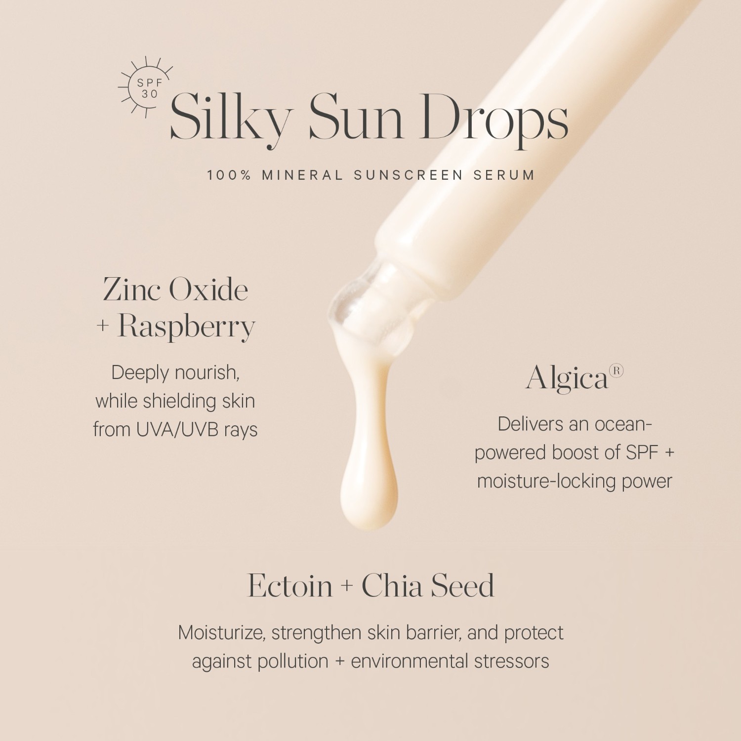 Silky Sun Drops 100% Mineral Sunscreen Serum SPF 30
