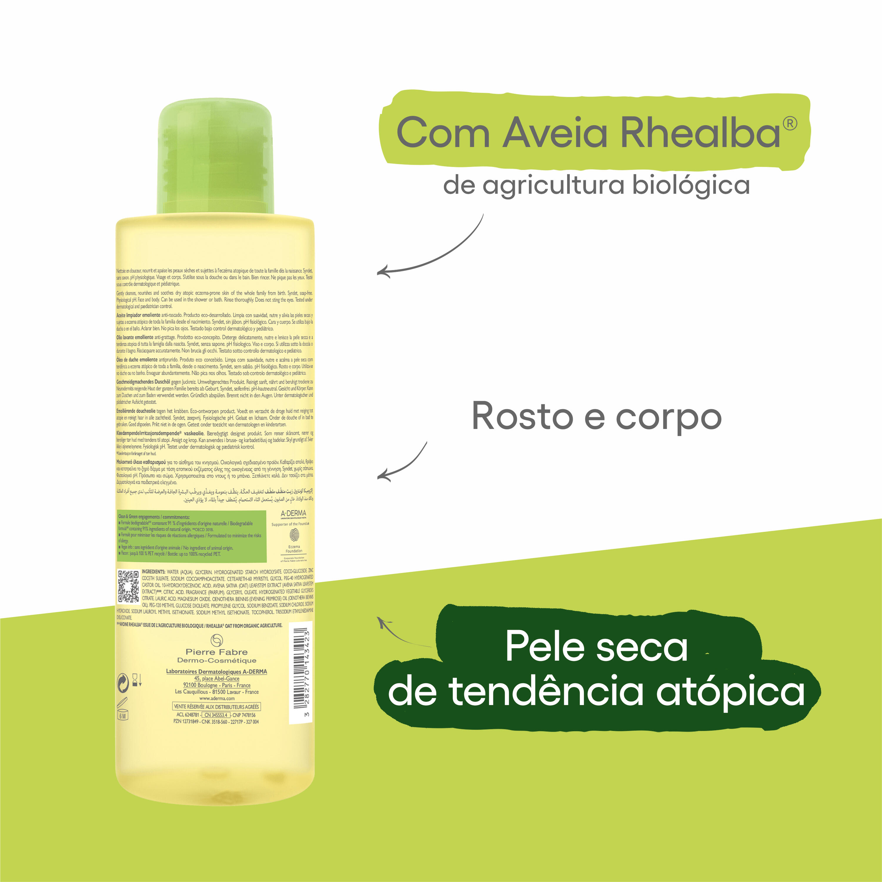 Exomega Control Óleo Duche Emoliente Antiprurido