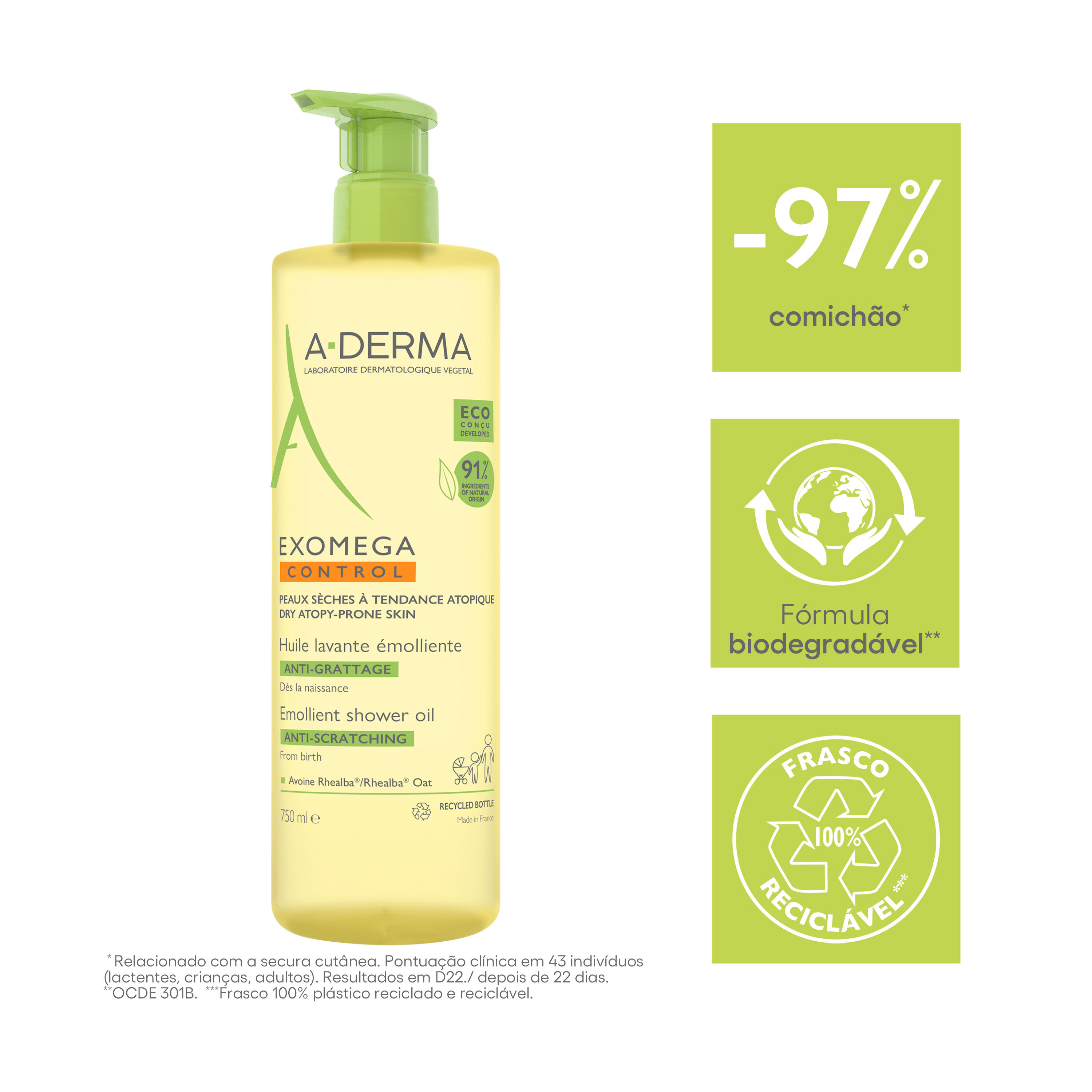 Exomega Control Óleo Duche Emoliente Antiprurido