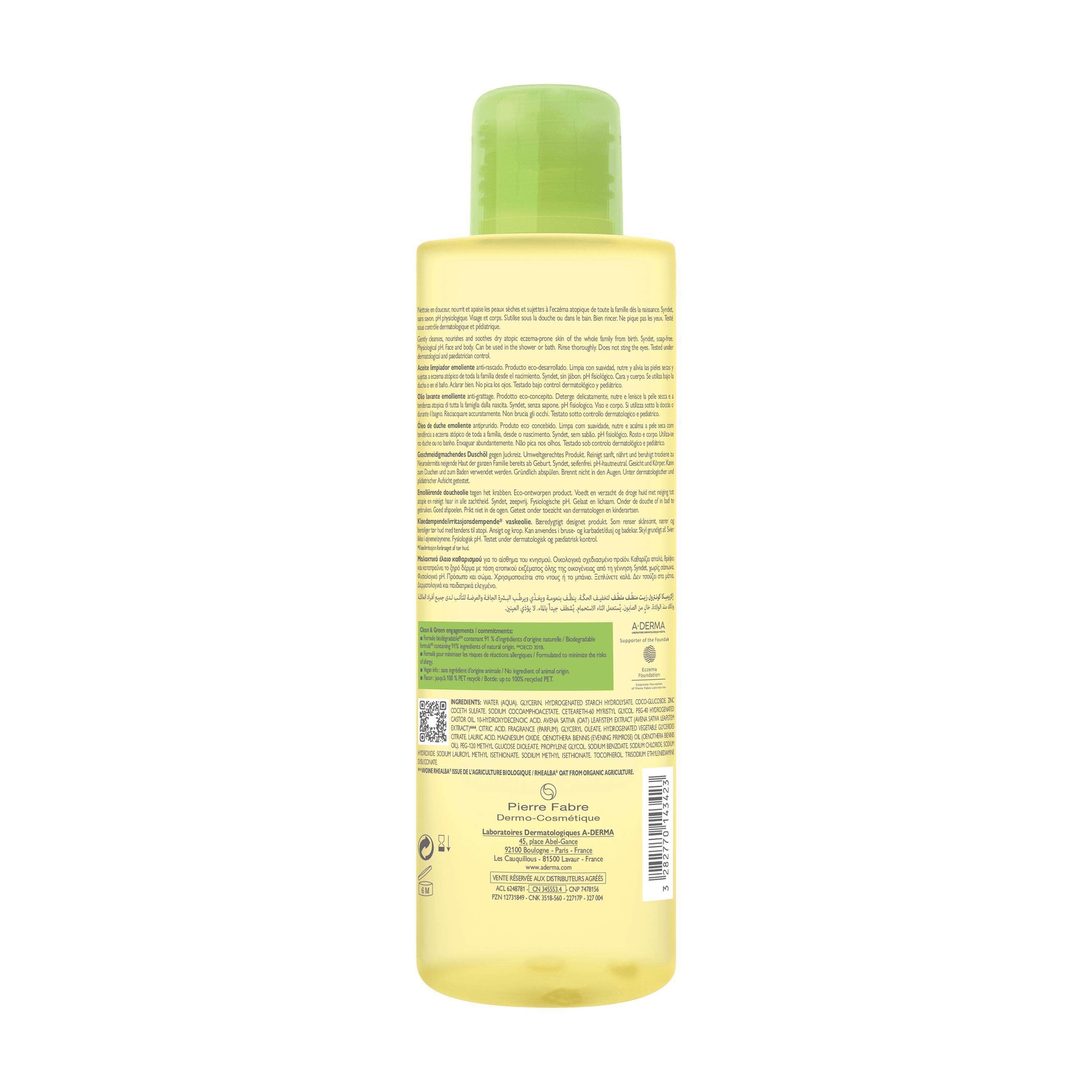 Exomega Control Óleo Duche Emoliente Antiprurido