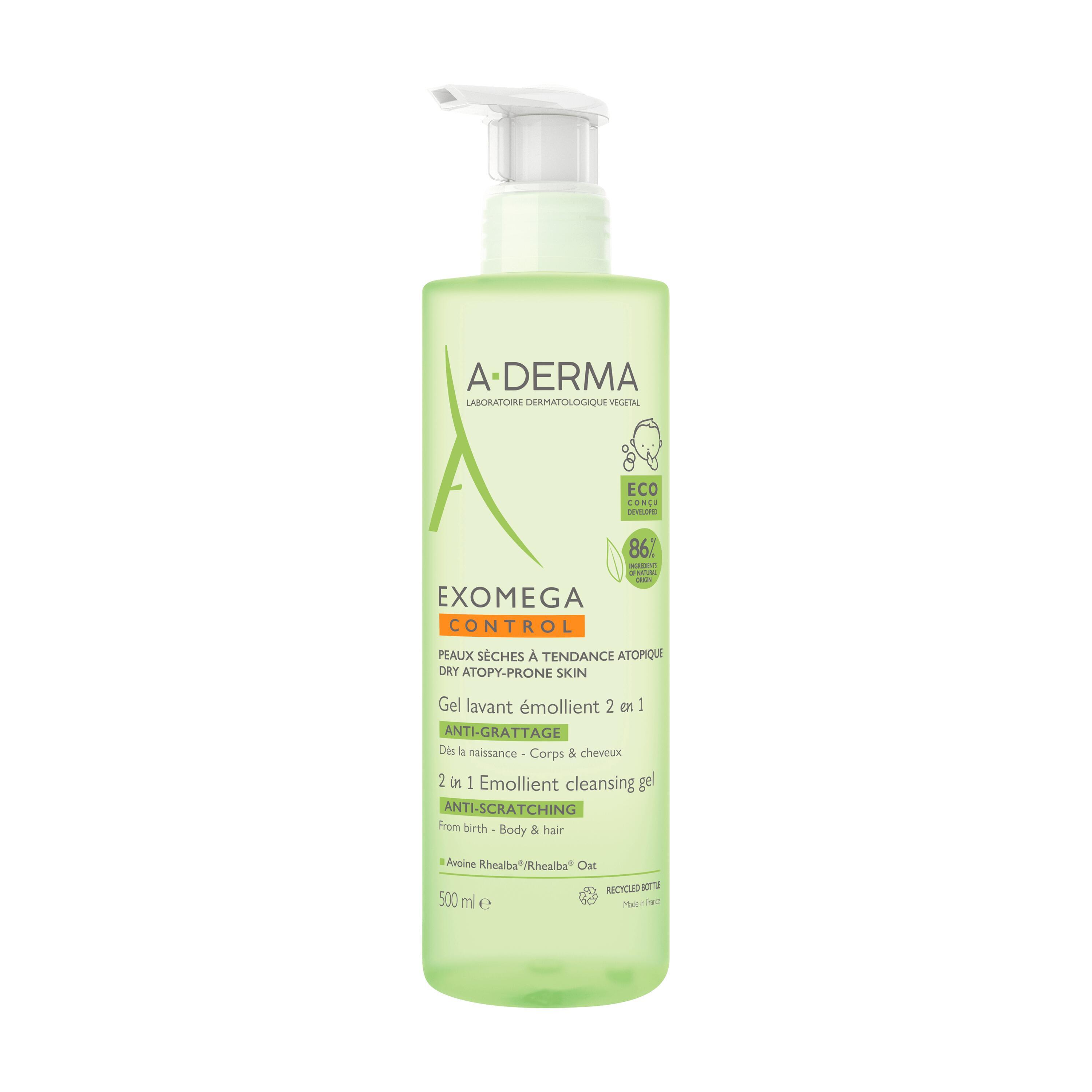 Exomega Control  Gel De Lavagem Emoliente 2 Em 1 Antiprurido