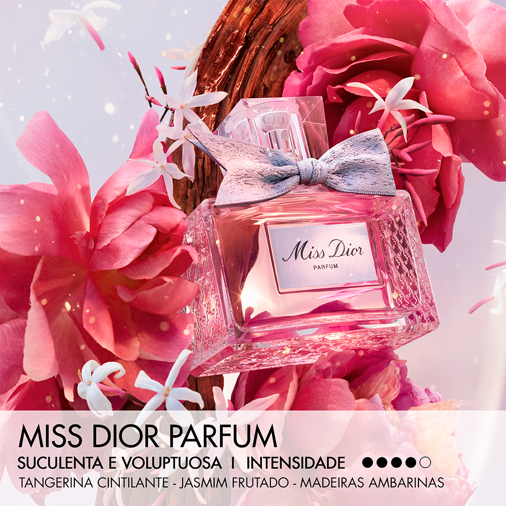 Miss Dior Parfum  - Notas florais, frutadas e amadeiradas intensas
