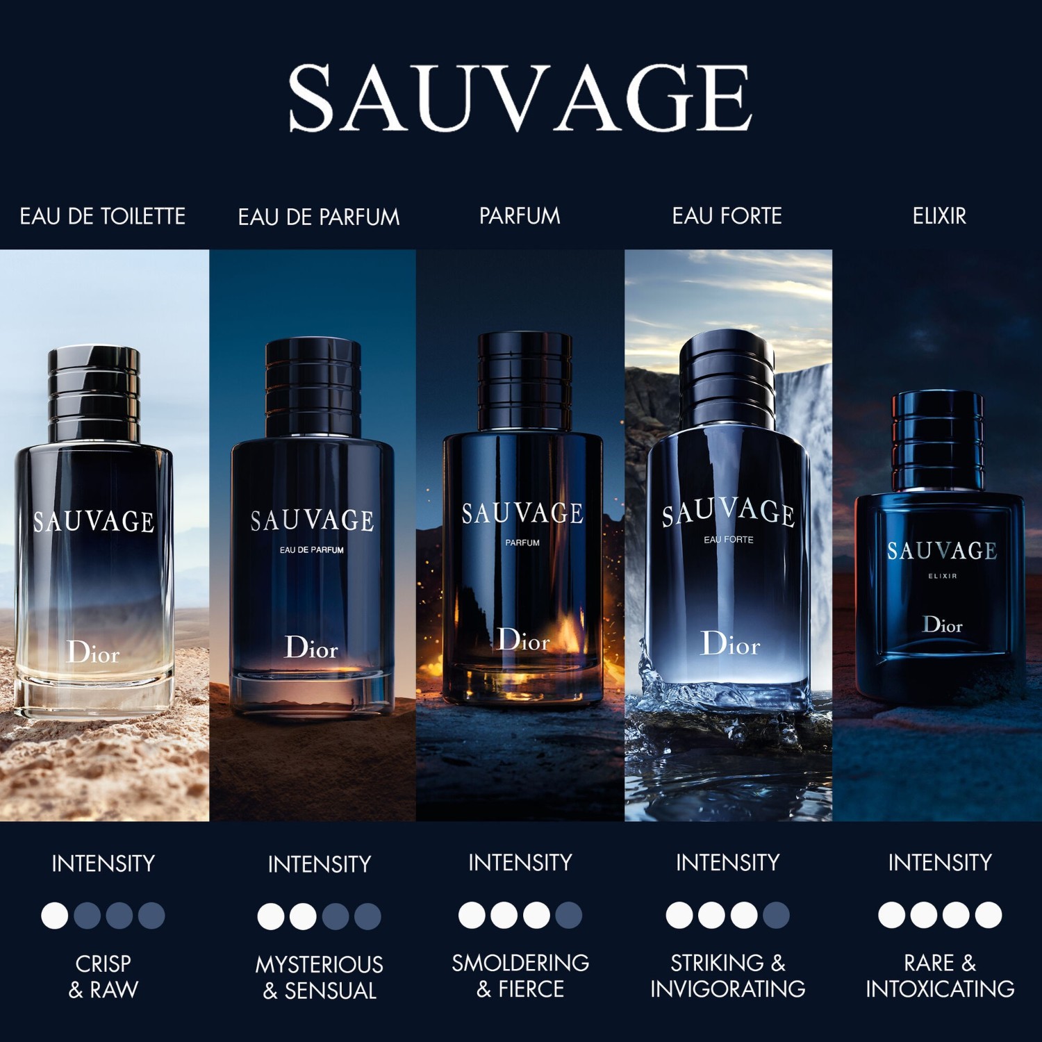 Sauvage Eau Forte  - Perfume sem álcool - Notas frescas e intensas