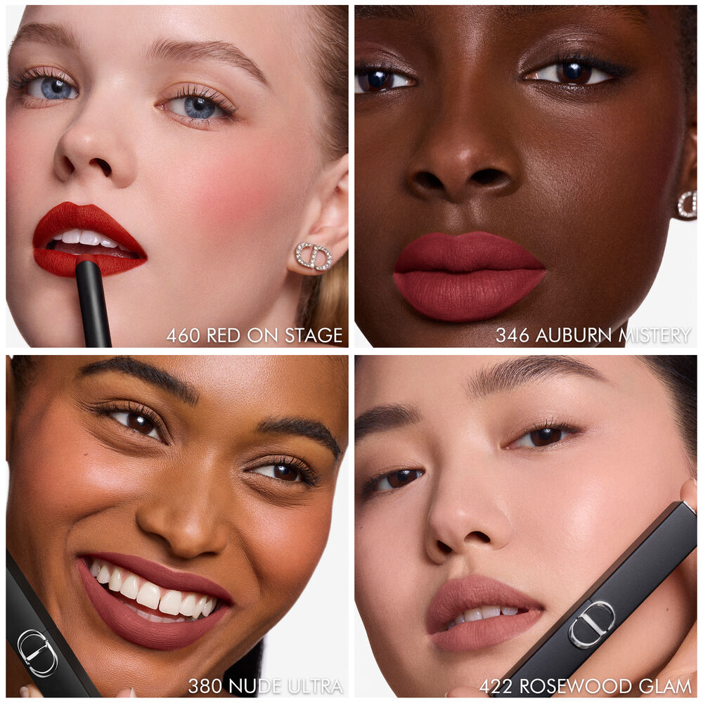 Rouge Dior On Stage 
Batom de longa duração - 24h sem transferência - acabamento mate