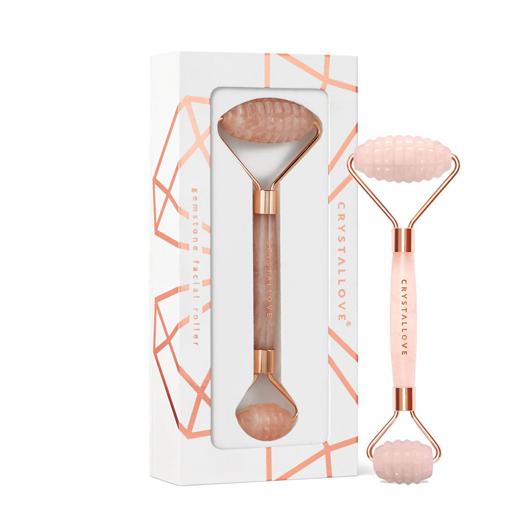 3D Rose Quartz Roller