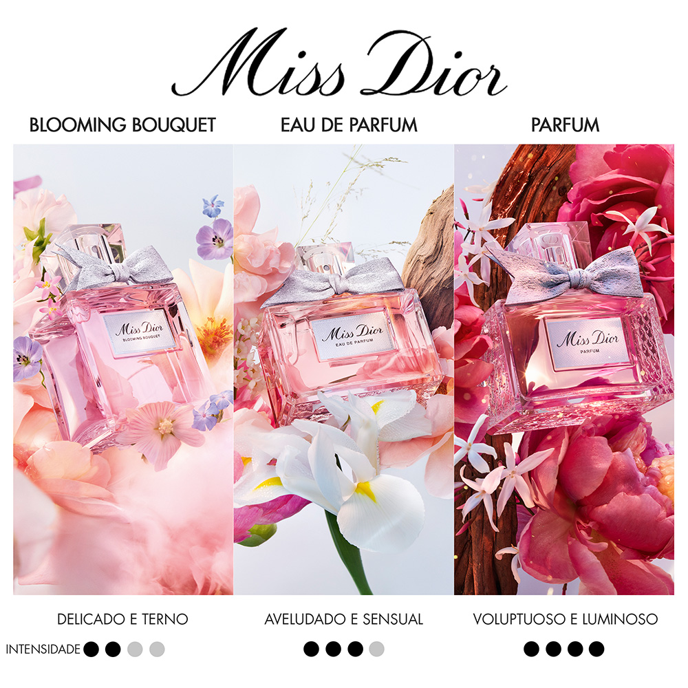 Miss Dior Parfum  - Notas florais, frutadas e amadeiradas intensas