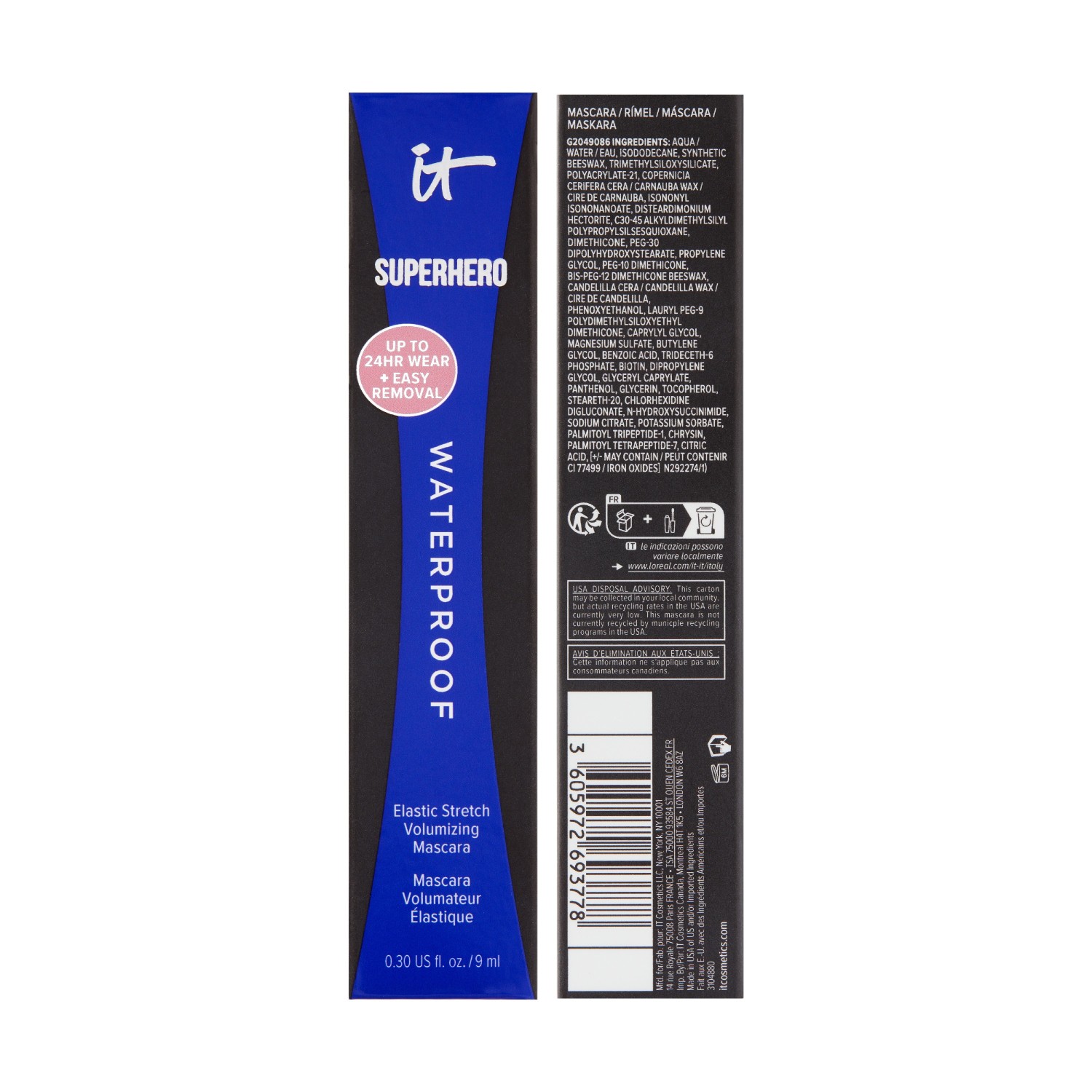 Superhero Mascara Super Black Waterproof
