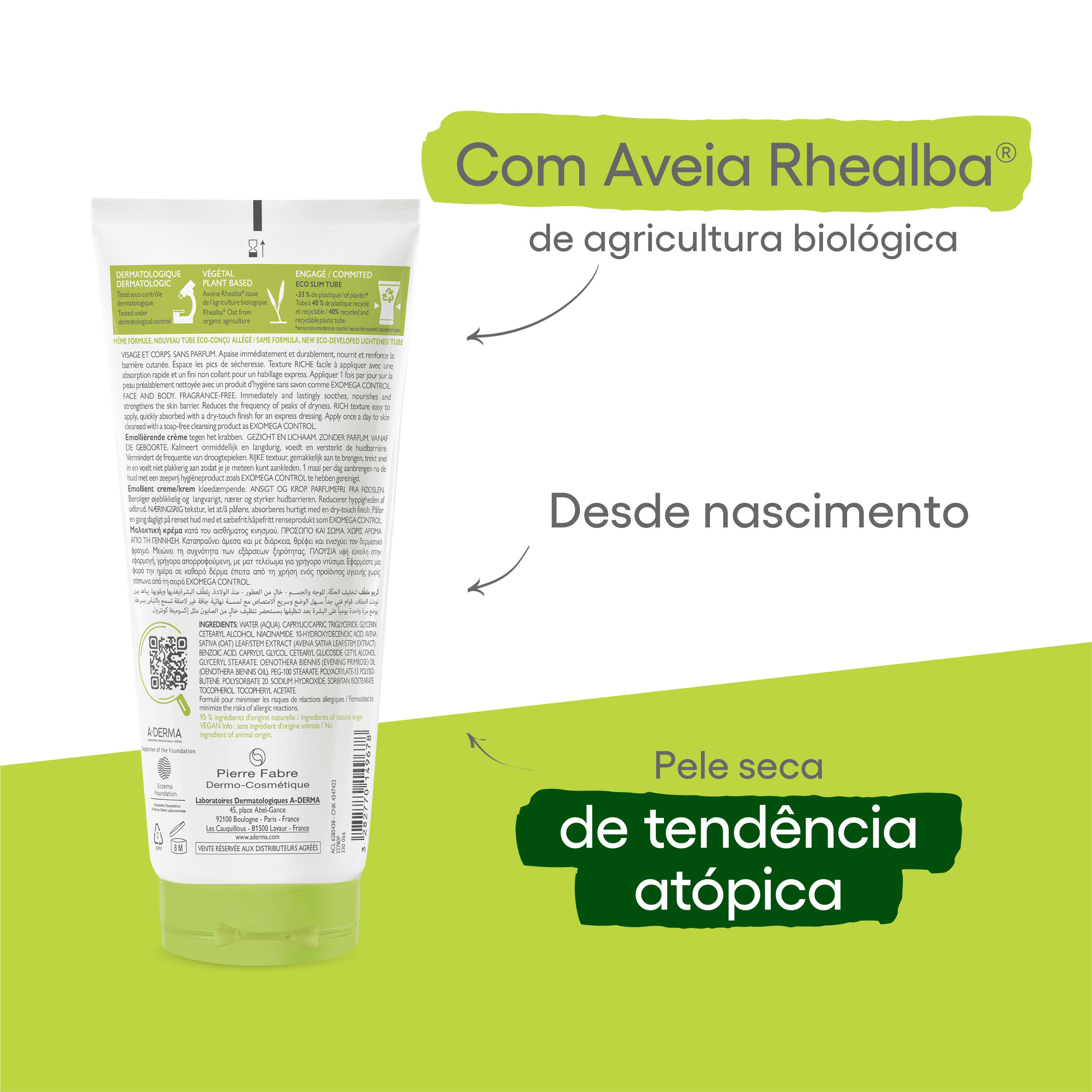 Exomega Control  Creme Emoliente Antiprurido