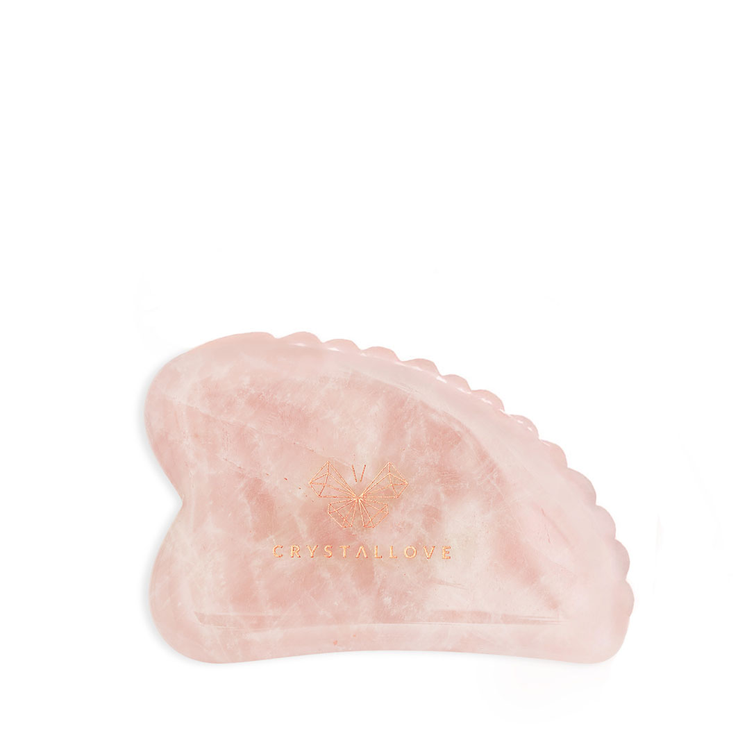 3D Rose Quartz Gua Sha