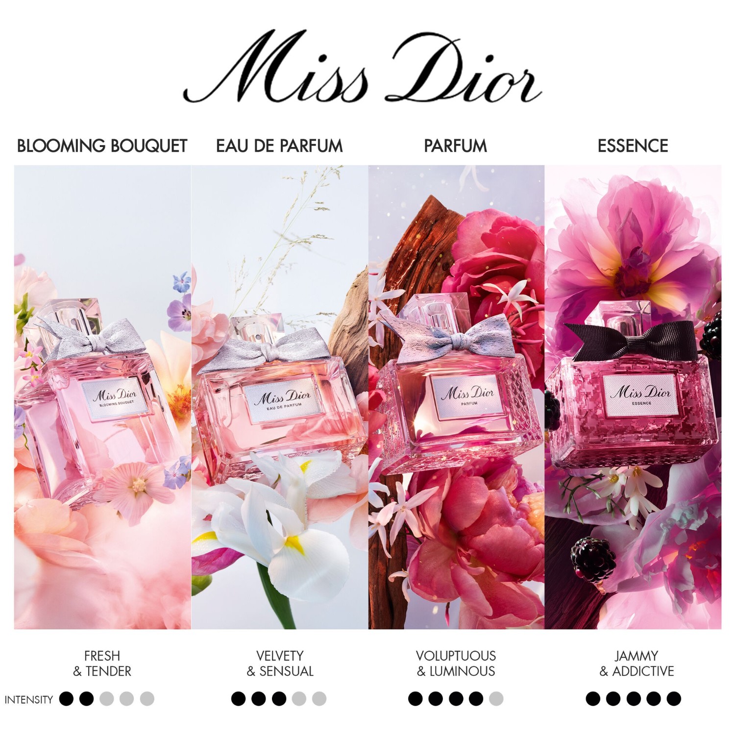 Miss Dior Essence  - Essence de parfum - notas de compota, florais, amadeiradas