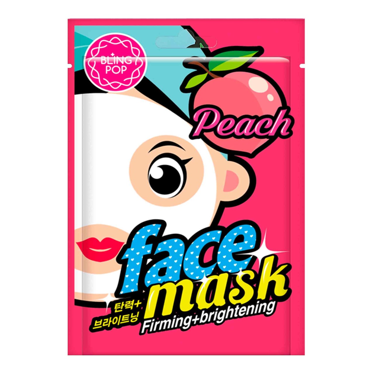 Bling Pop - Peach Firming Face Mask - 