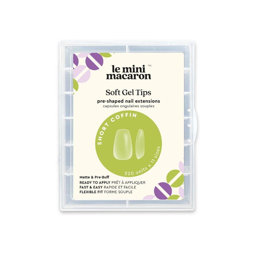 Le Mini Macaron - Gel Tips Short Coffin - 