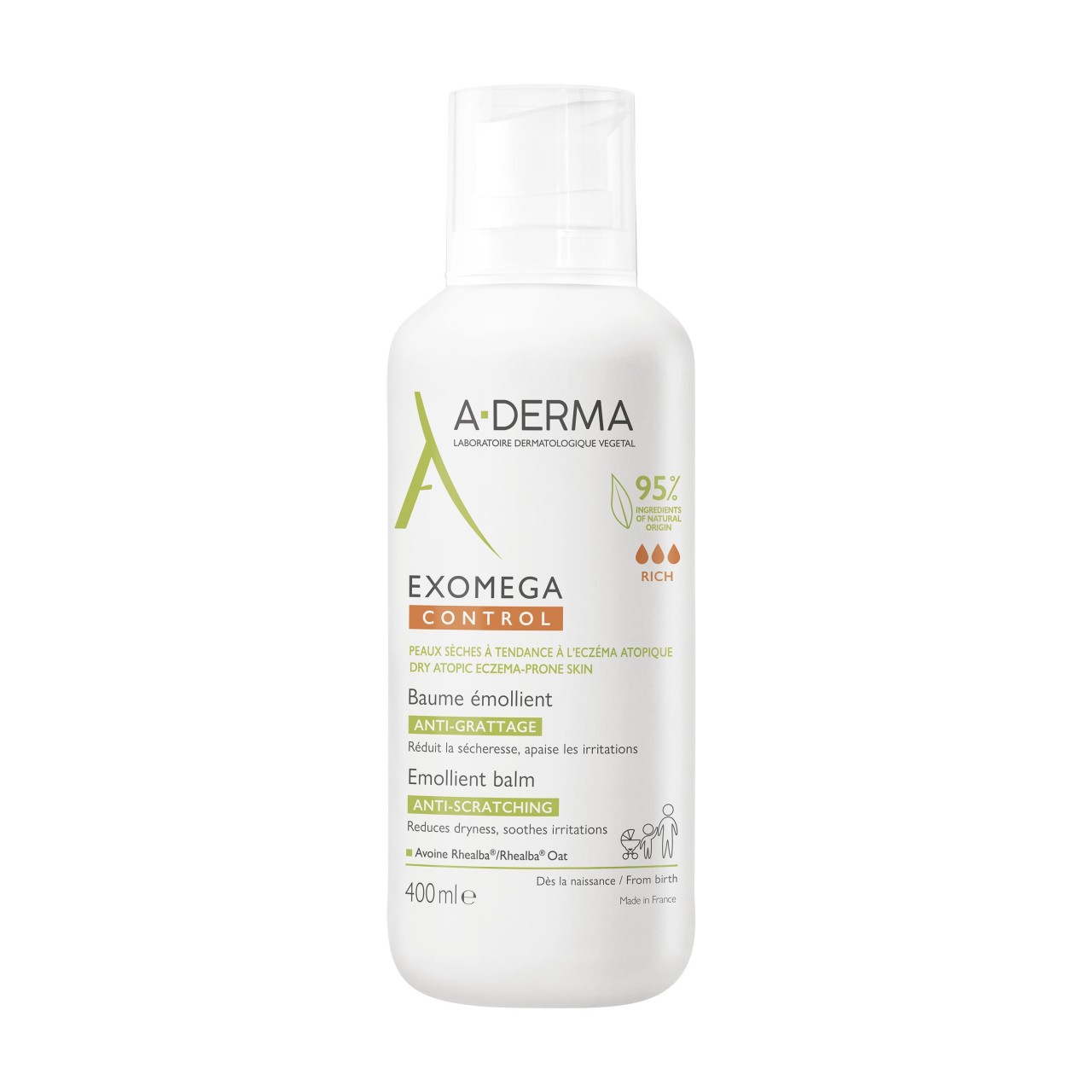 A-DERMA - Exomega Control Bálsamo Emoliente Antiprurido -  400 ml