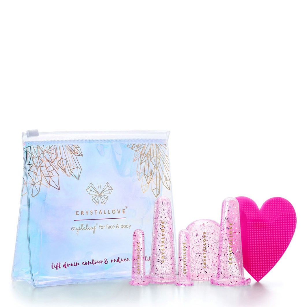 Crystallove - Face And Body Cupping Rose Set - 