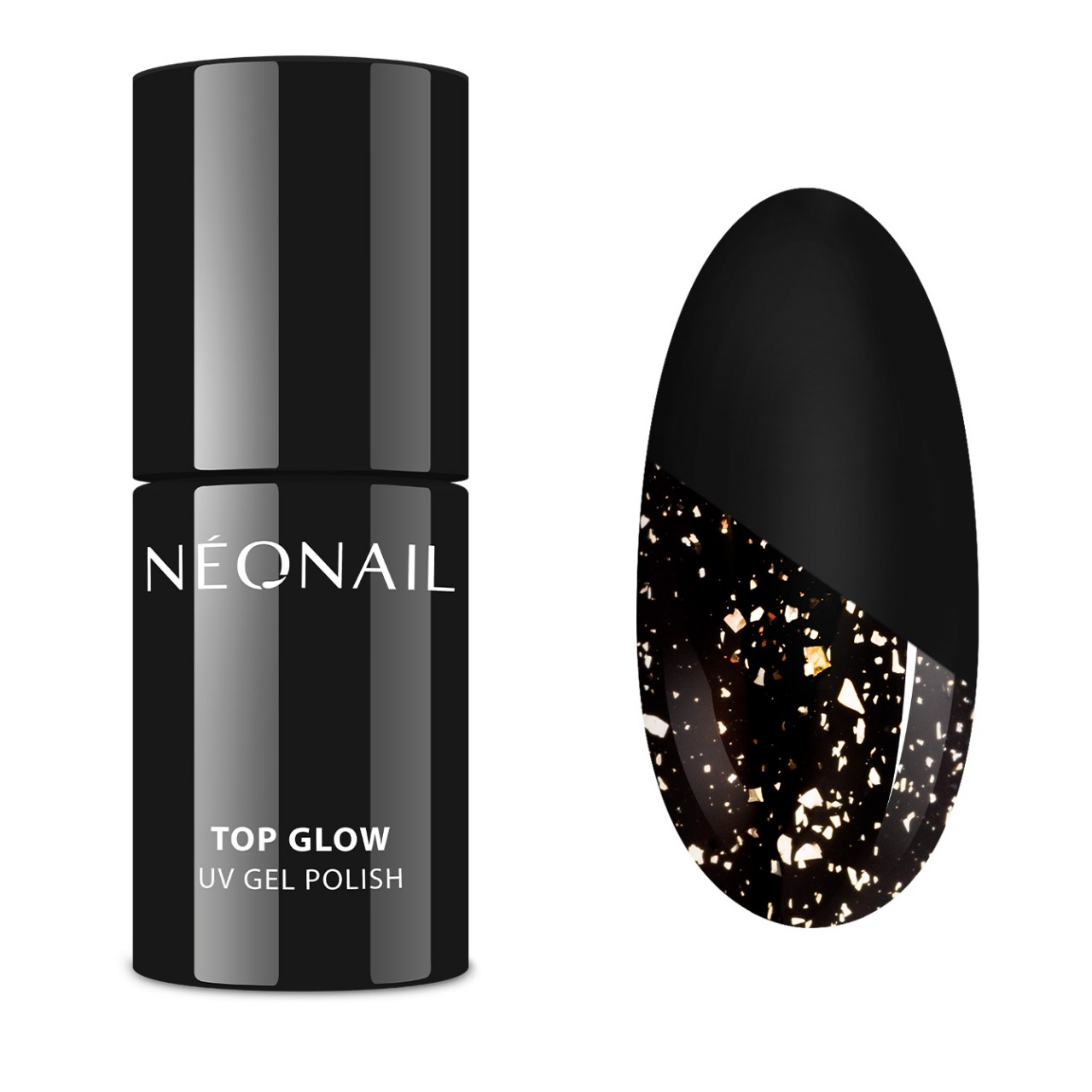 NÉONAIL - Uv Nail Polish -  Top Glow Gold Flakes