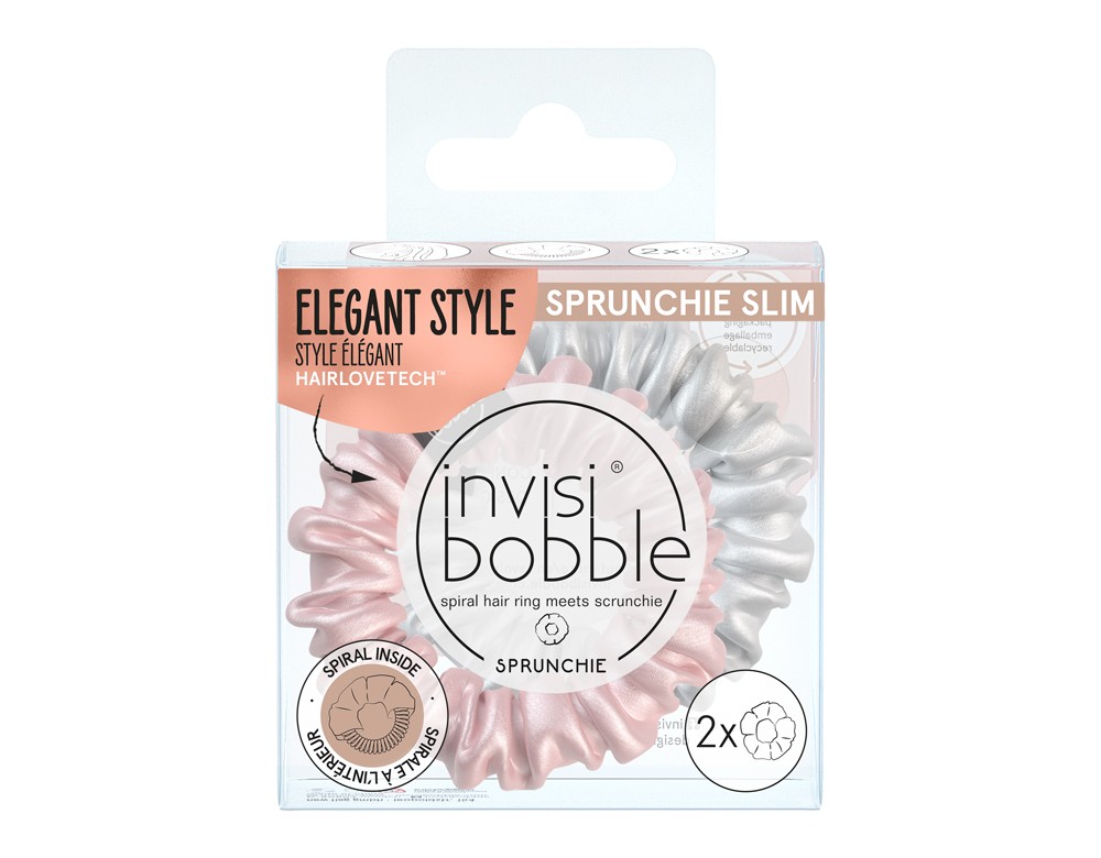 Invisibobble - Hair Tie Sprunchie Slim Bella Chrome - 