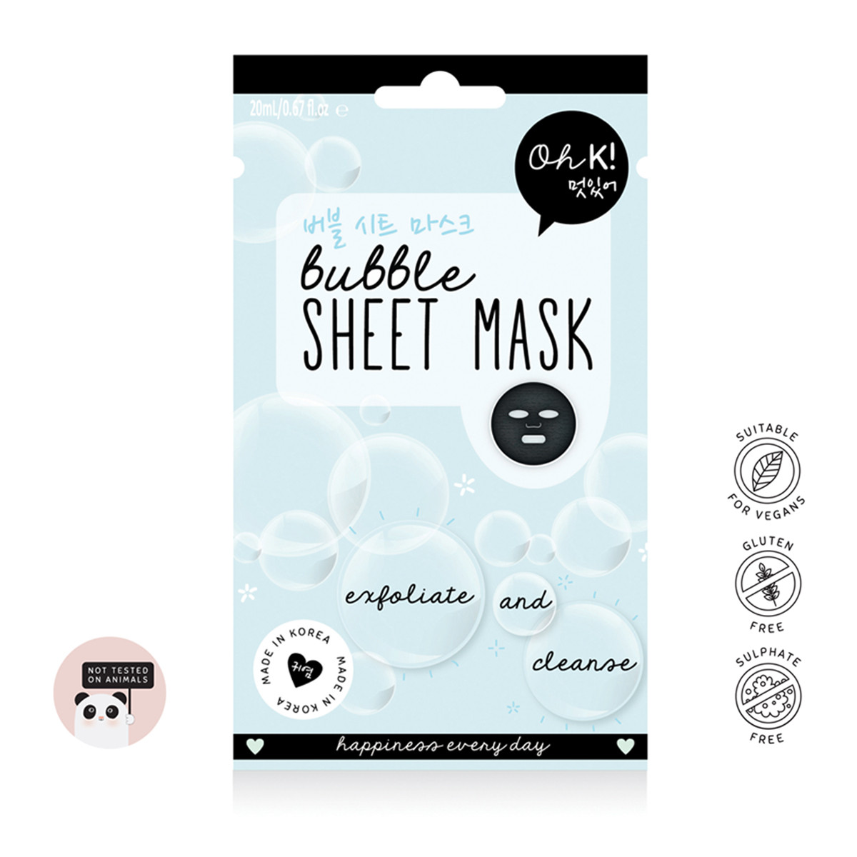 Oh K! - Exfoliator Bubble Sheet Mask - 