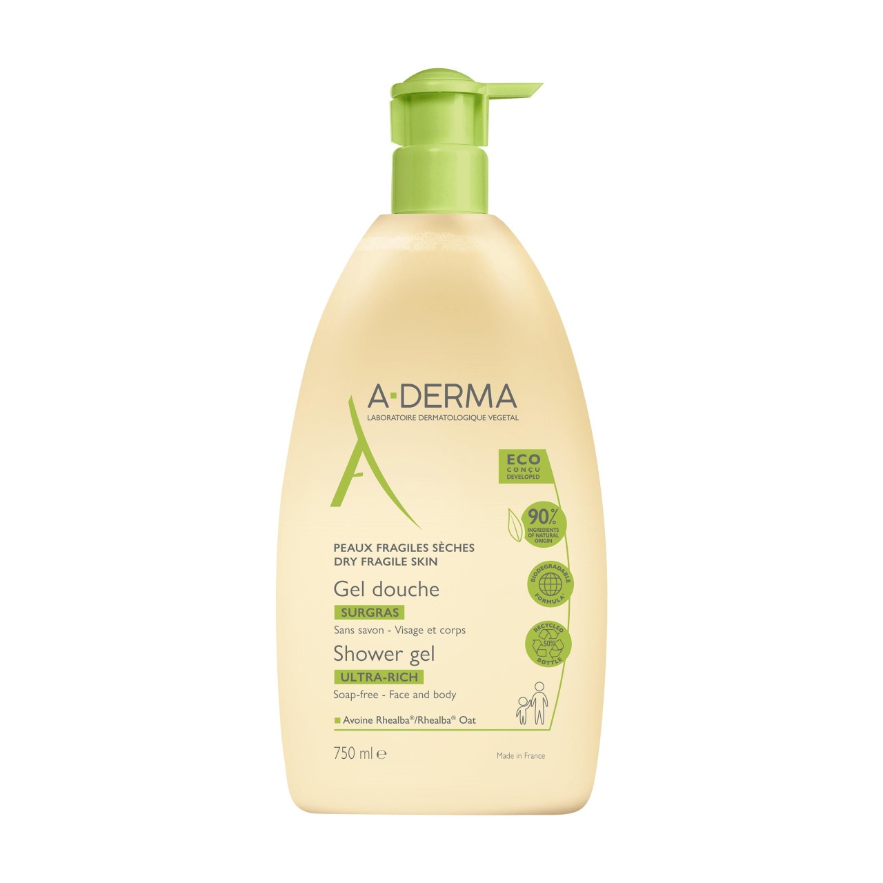 A-DERMA - Gel Duche Ultra-Rico -  750 ML 