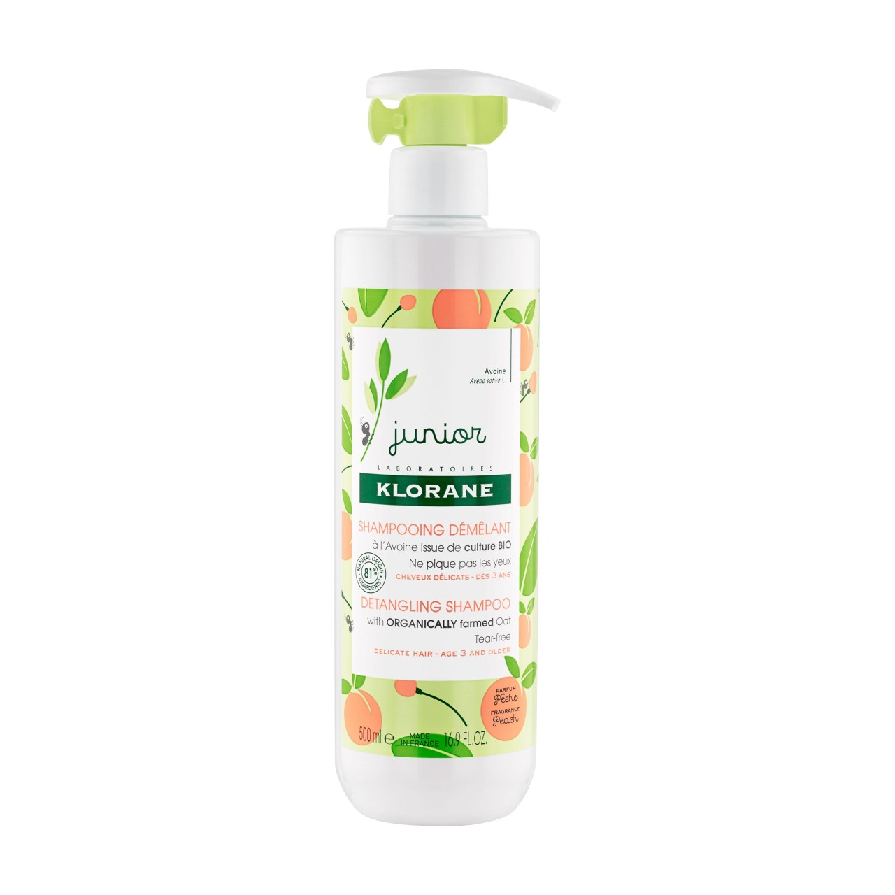 Klorane - Petit Junior Champô Desembaraçador - Pêssego -  500 ML 