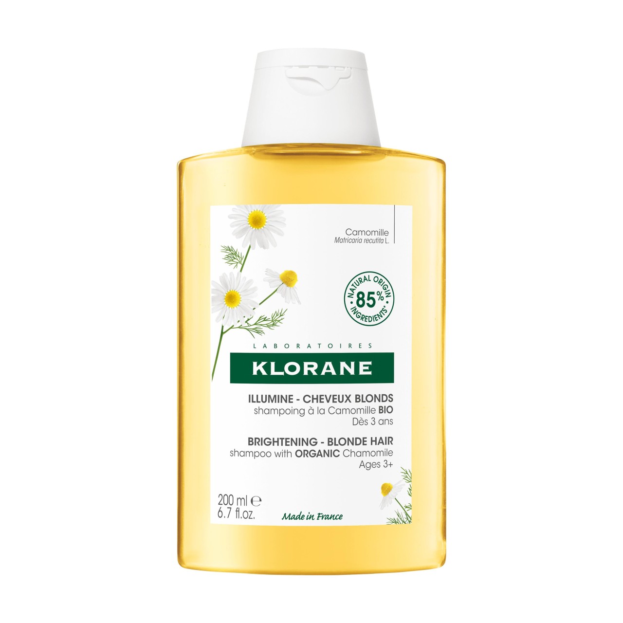 Klorane - Champô cabelo loiro com Camomila -  200 ml
