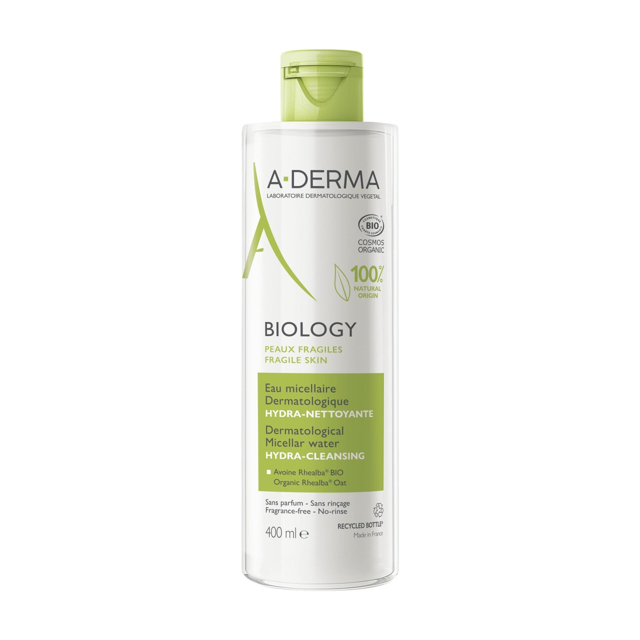 A-DERMA - Biology Água Micelar Dermatológica Hidralimpeza -  400 ml