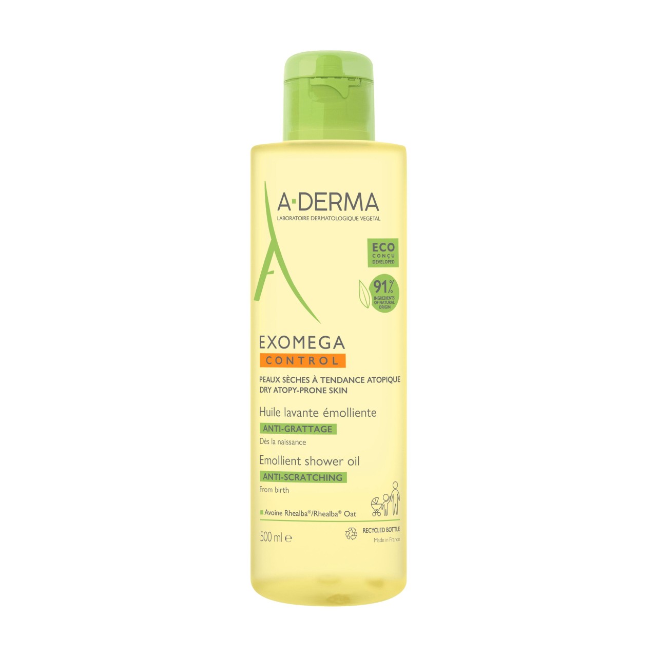 A-DERMA - Exomega Control Óleo Duche Emoliente Antiprurido -  500 ML 
